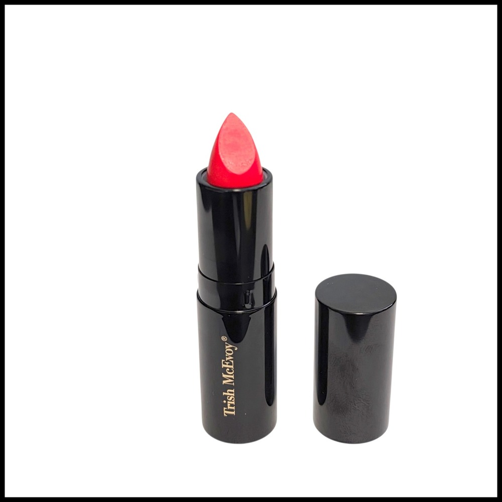 Trish McEvoy Lip Color BEAUTIFUL Coral Red Cream Lipstick Full Size New